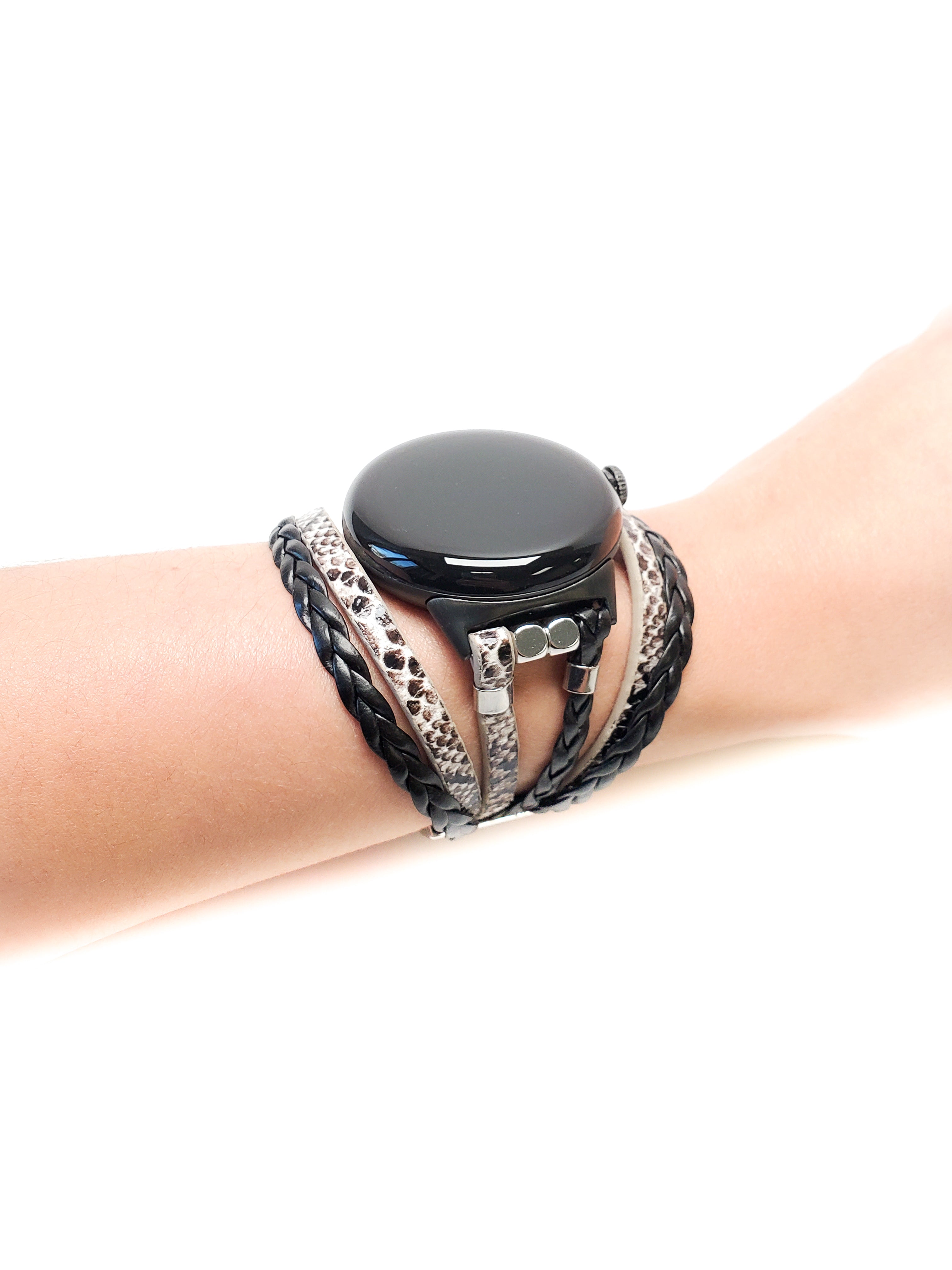 Snake Print Layered Watch Bracelet Band for Google Pixel Watch