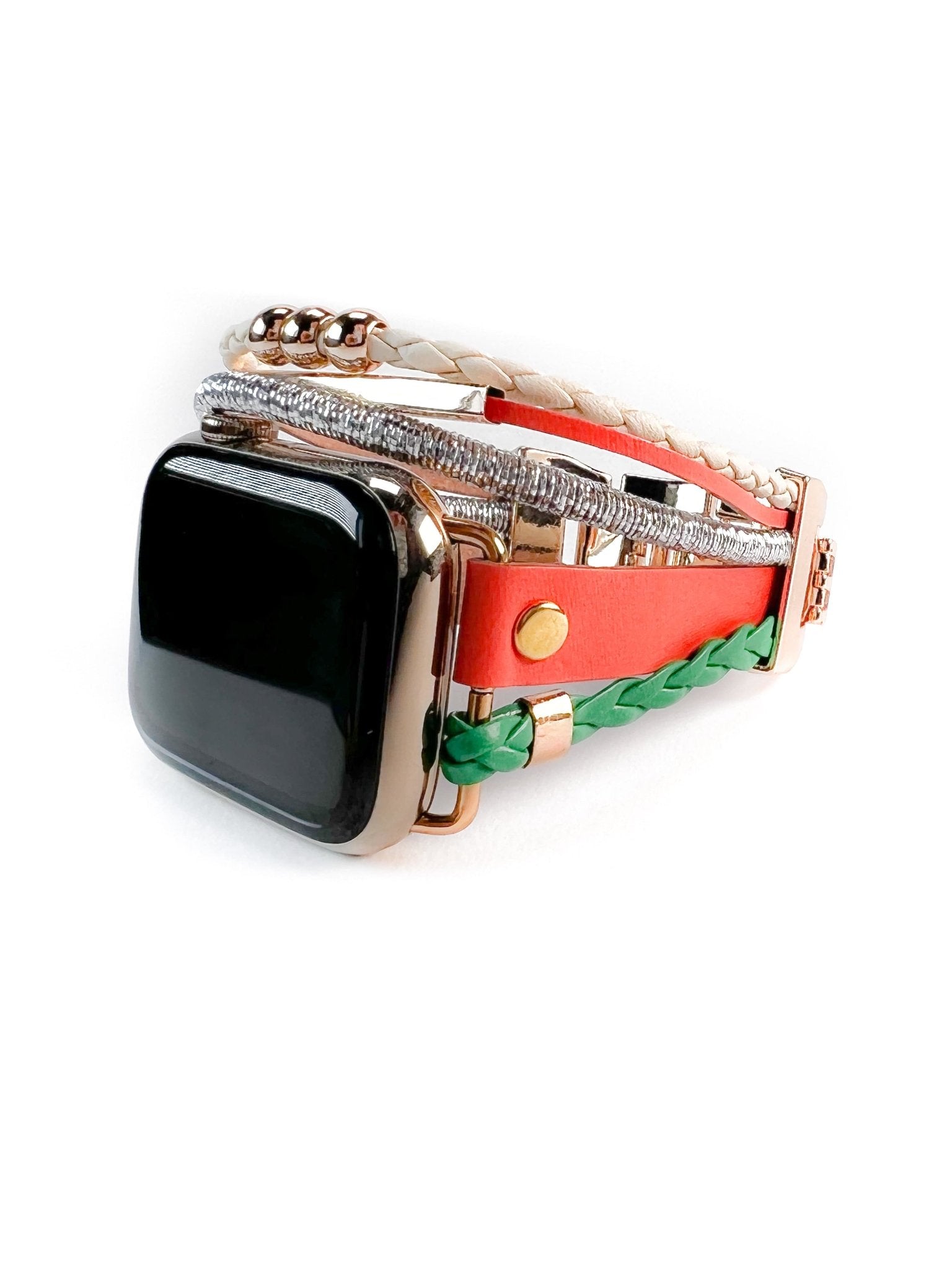 Bichrome Leather Layered Watch Band - Mareevo