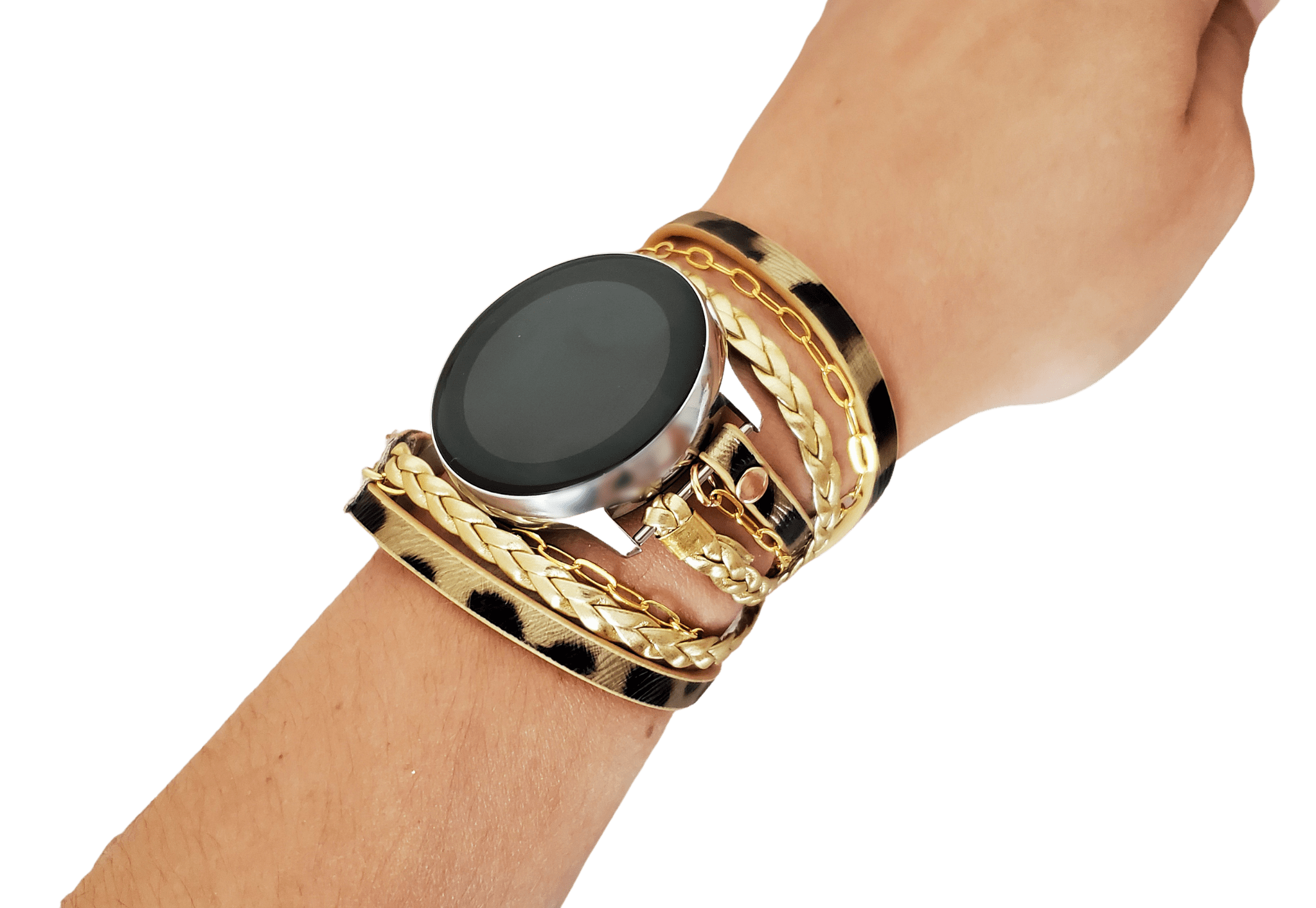 Gold Leopard Garmin Venu Watch Band Boho Chic Watch Bracelet - Mareevo