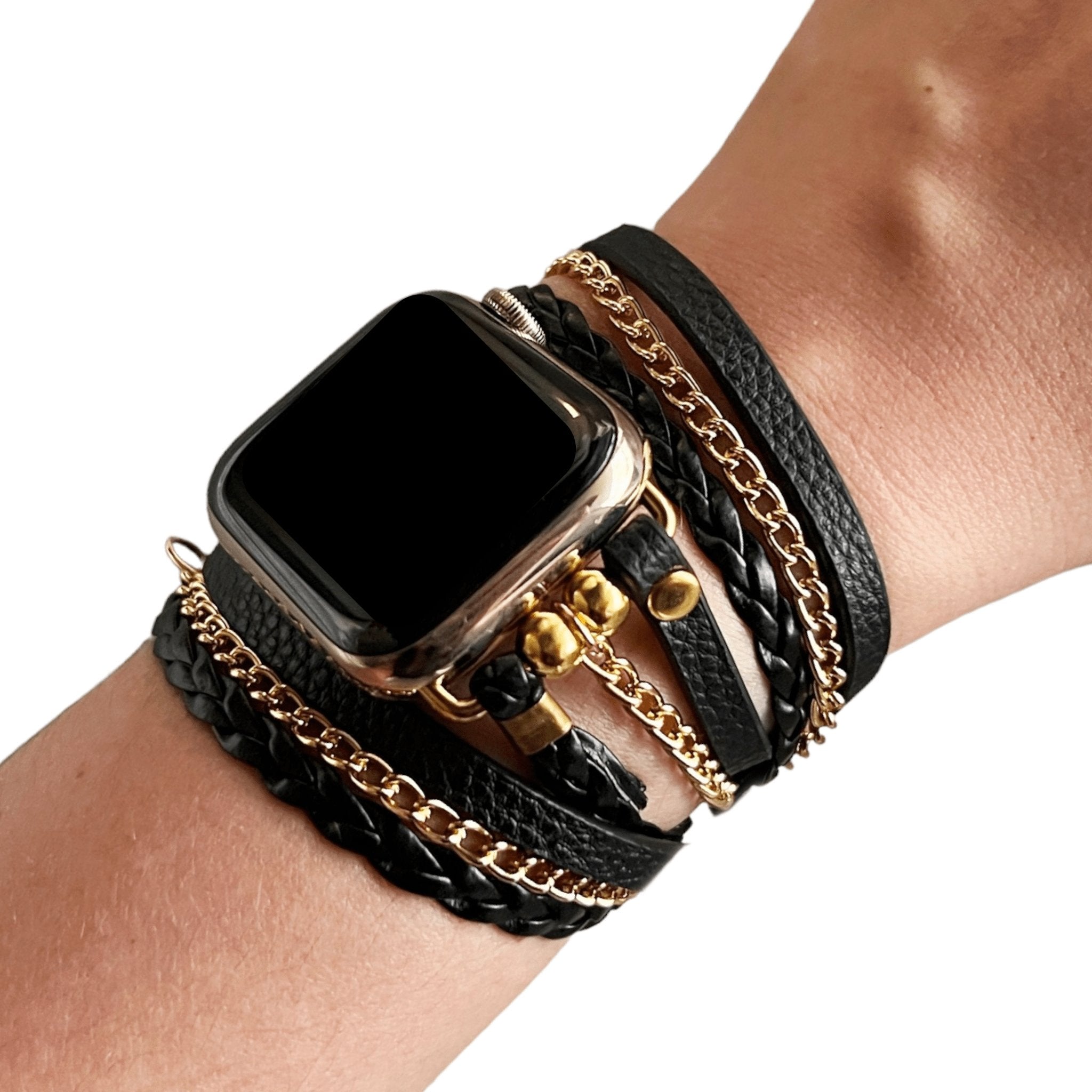 Boho Hippie Wrap Leather Chain Watch Bracelet Band - Mareevo