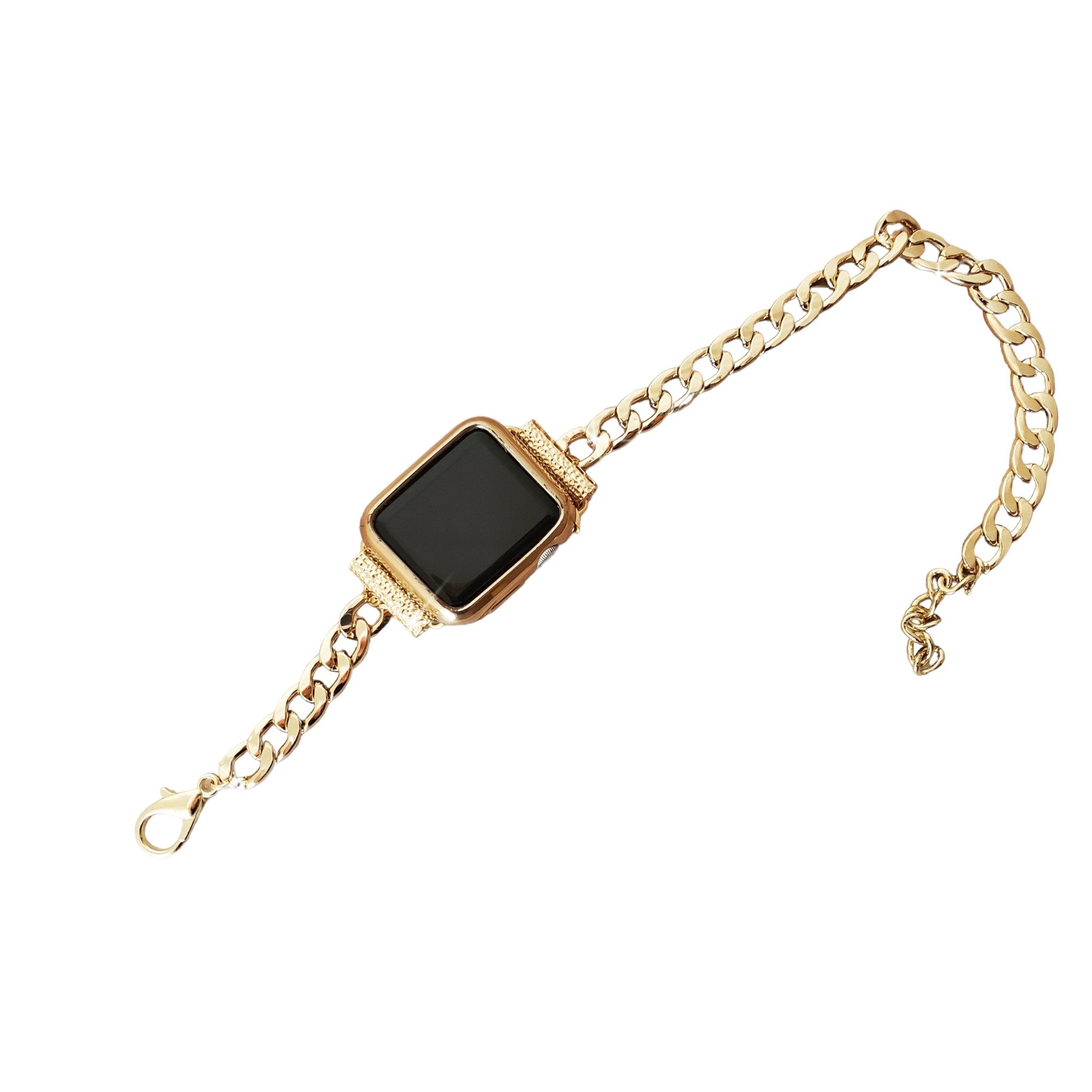 Elegant Gold Link Chain Wrap Bracelet Watch Band - Mareevo