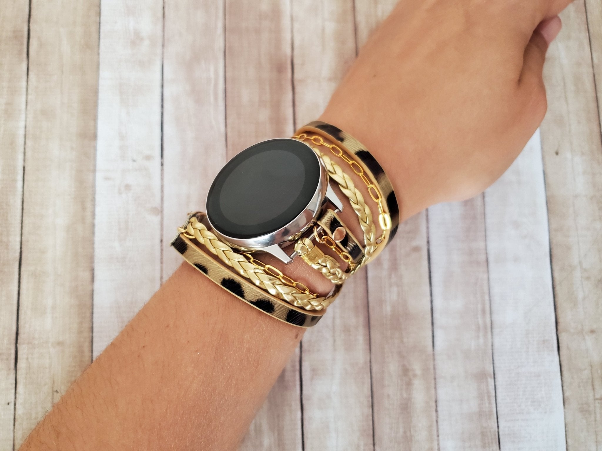 Gold Leopard Boho Chic Watch Band for Samsung Watch - Mareevo