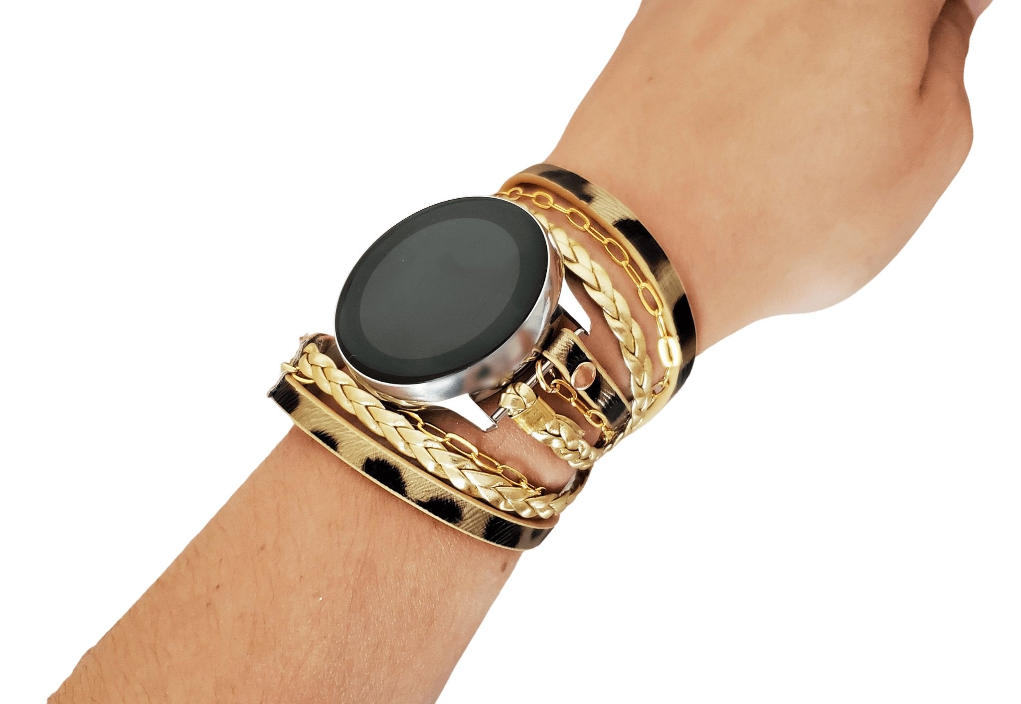 Gold Leopard Boho Chic Watch Band for Samsung Watch - Mareevo