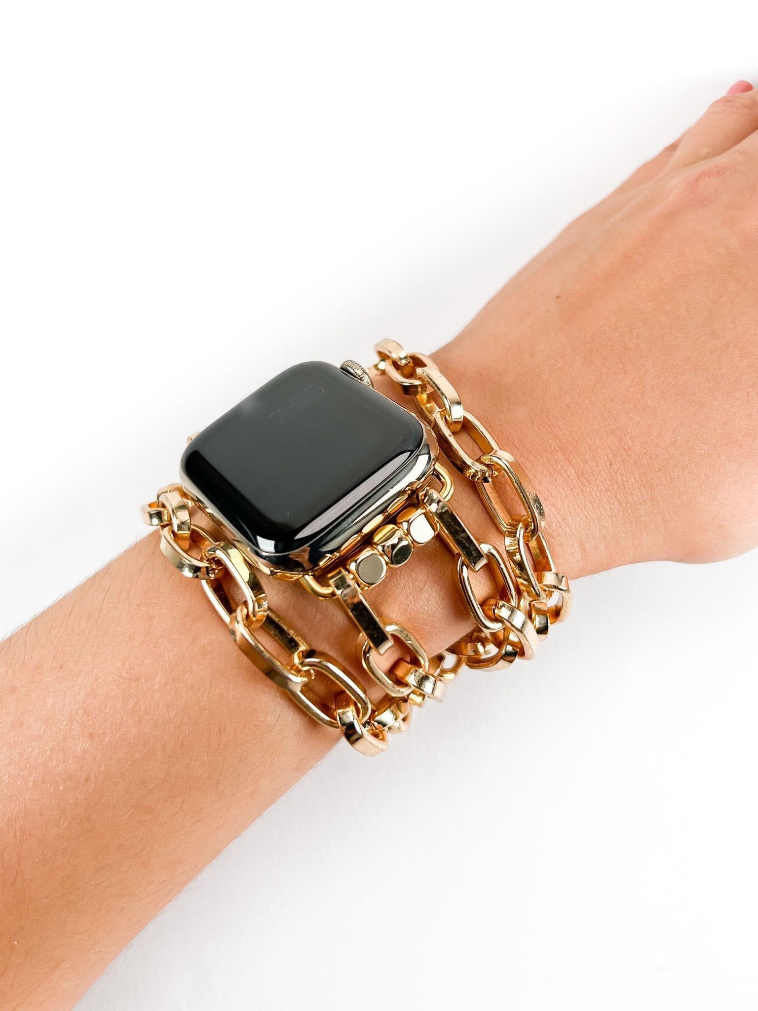 Gold Link Chain Watch Bracelet Band for Apple Watch - Mareevo