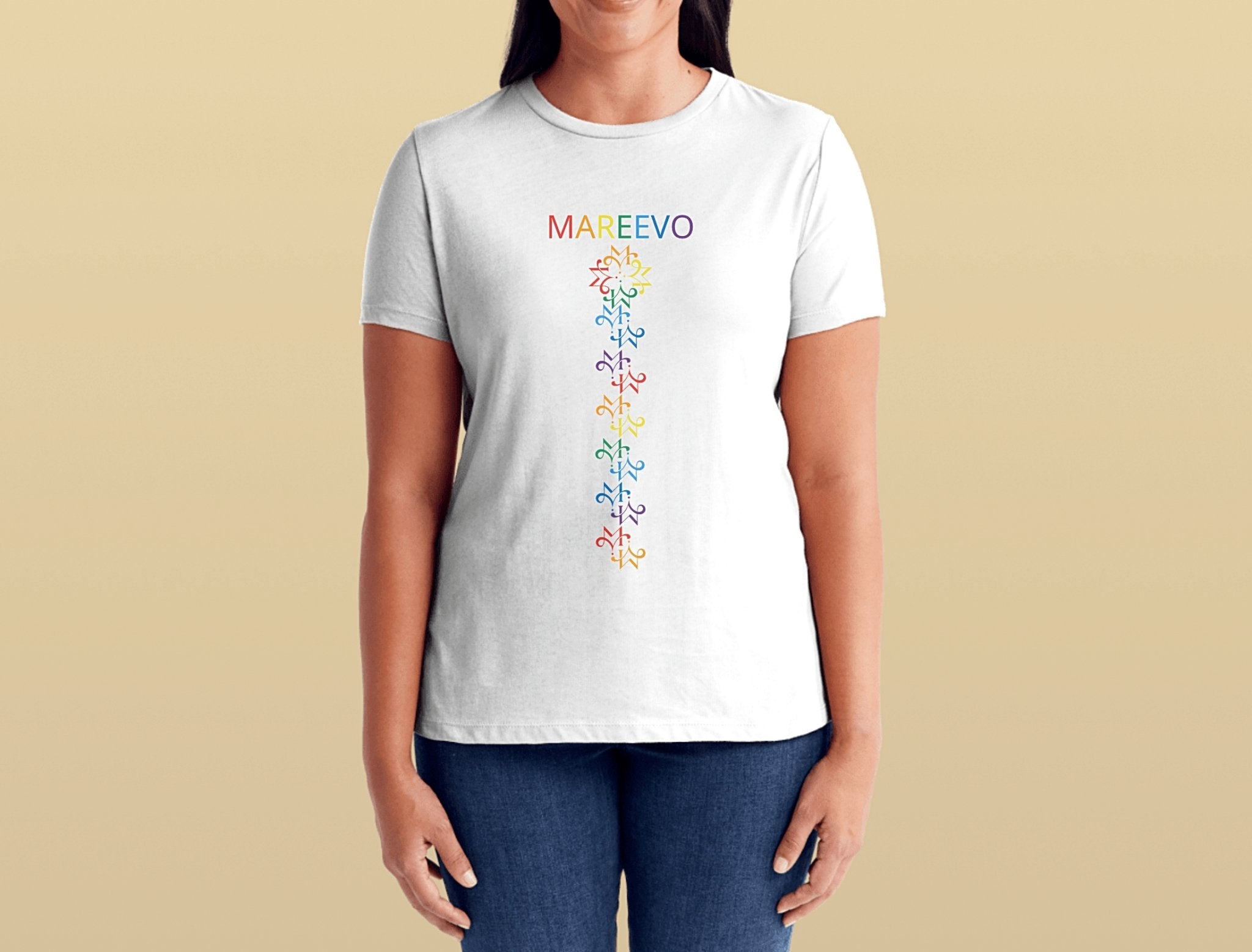 MAREEVO Logo Women T-Shirt Rainbow - Mareevo