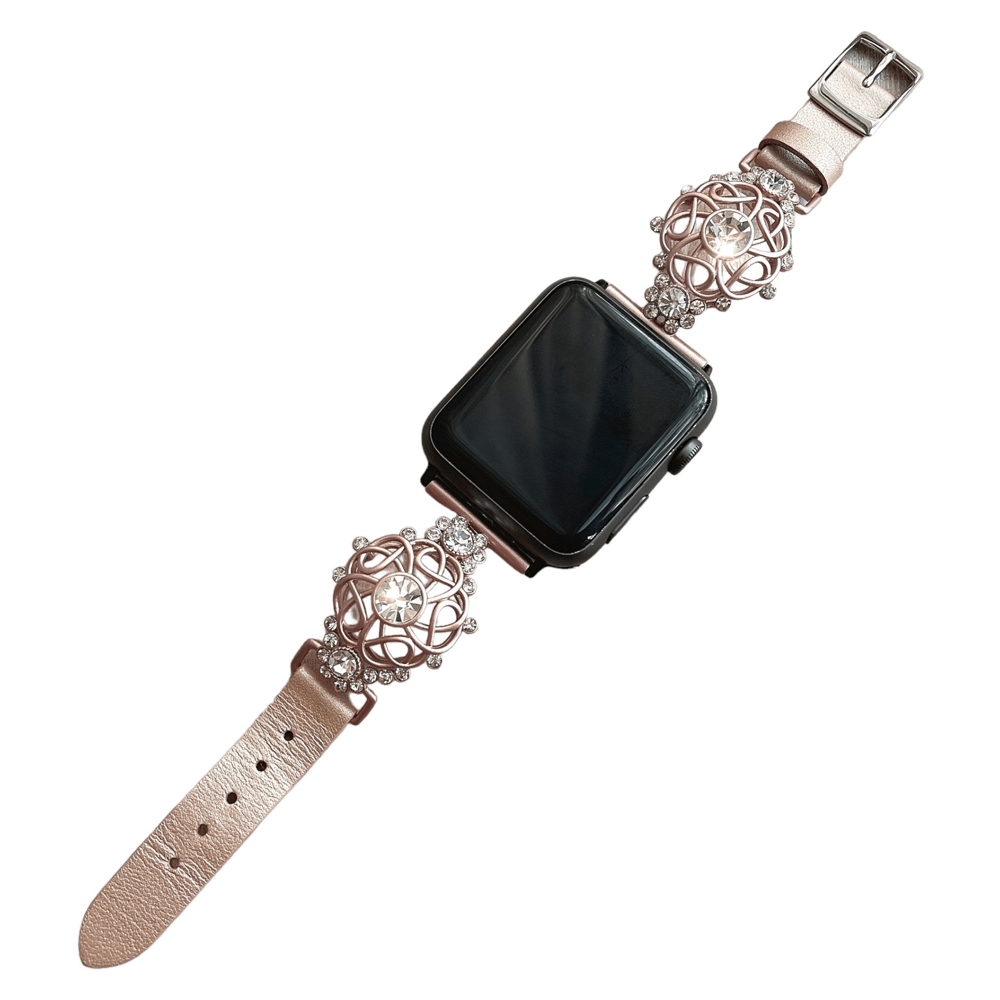 Metal Filigree Bracelet Diamond Accent Watch Band - Mareevo