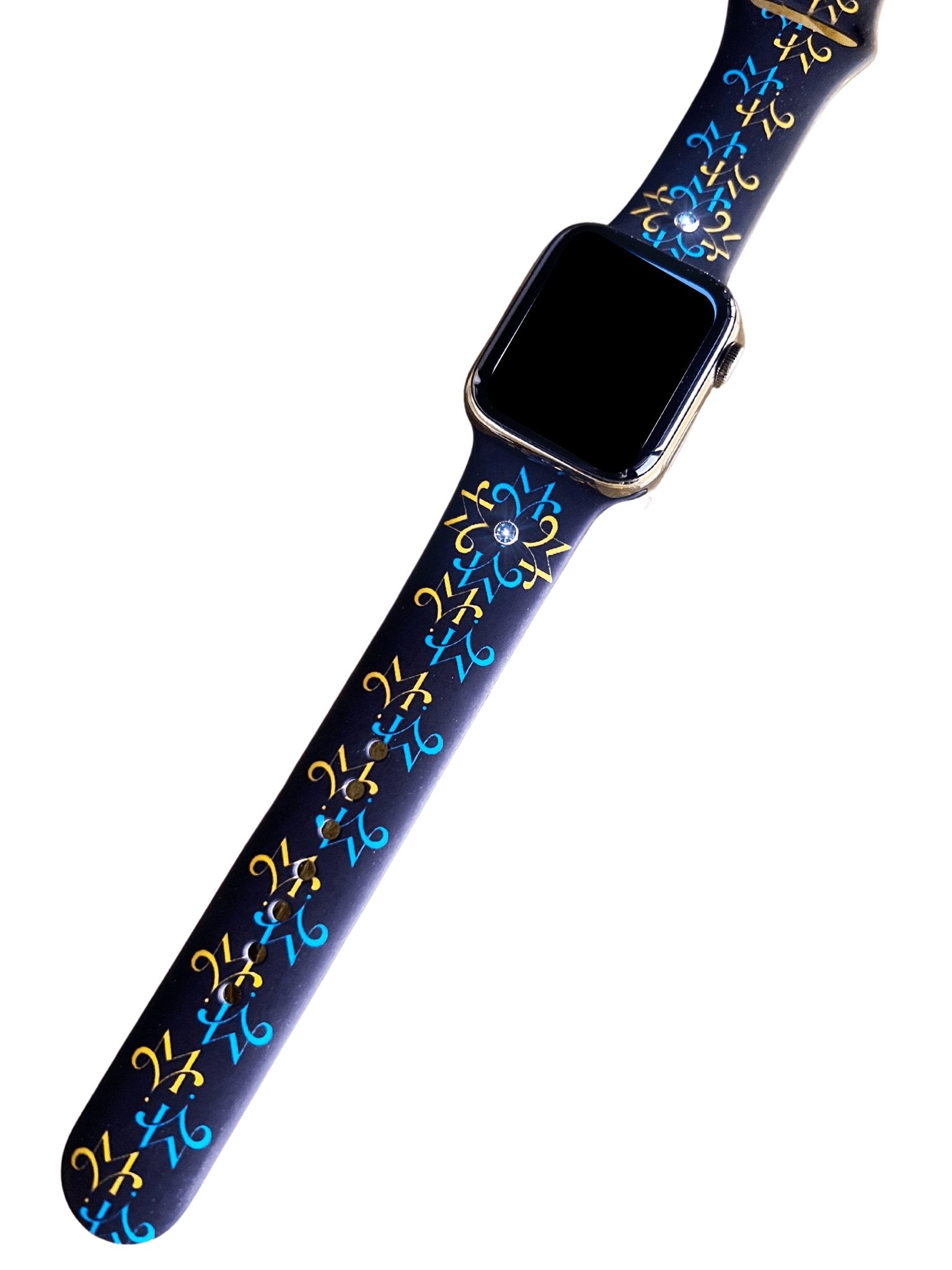 MV Ornament Silicone Watch Band decorated with Crystals - Mareevo