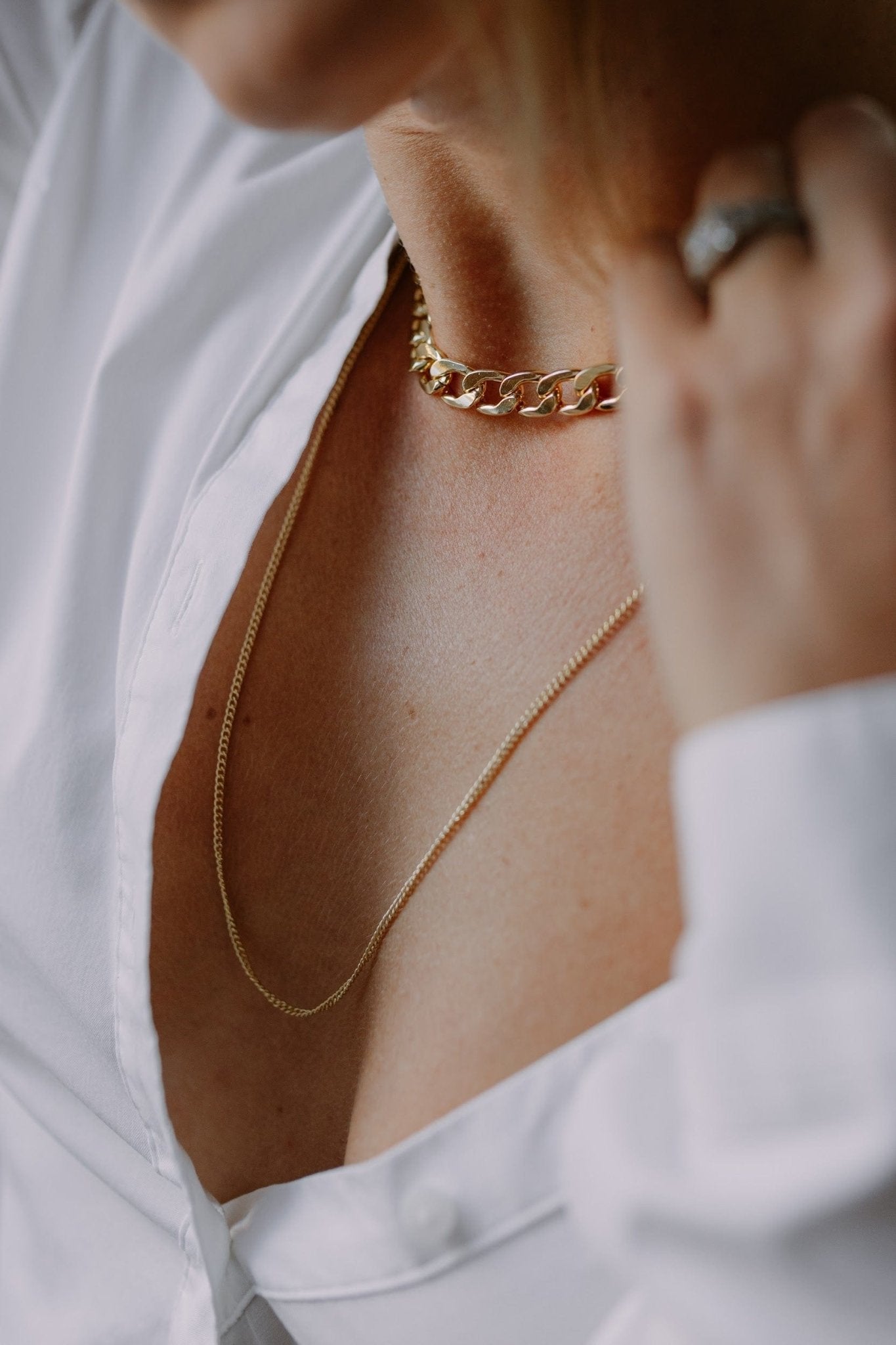 Posh Chic Gold Cuban Chain Choker Necklace - Mareevo