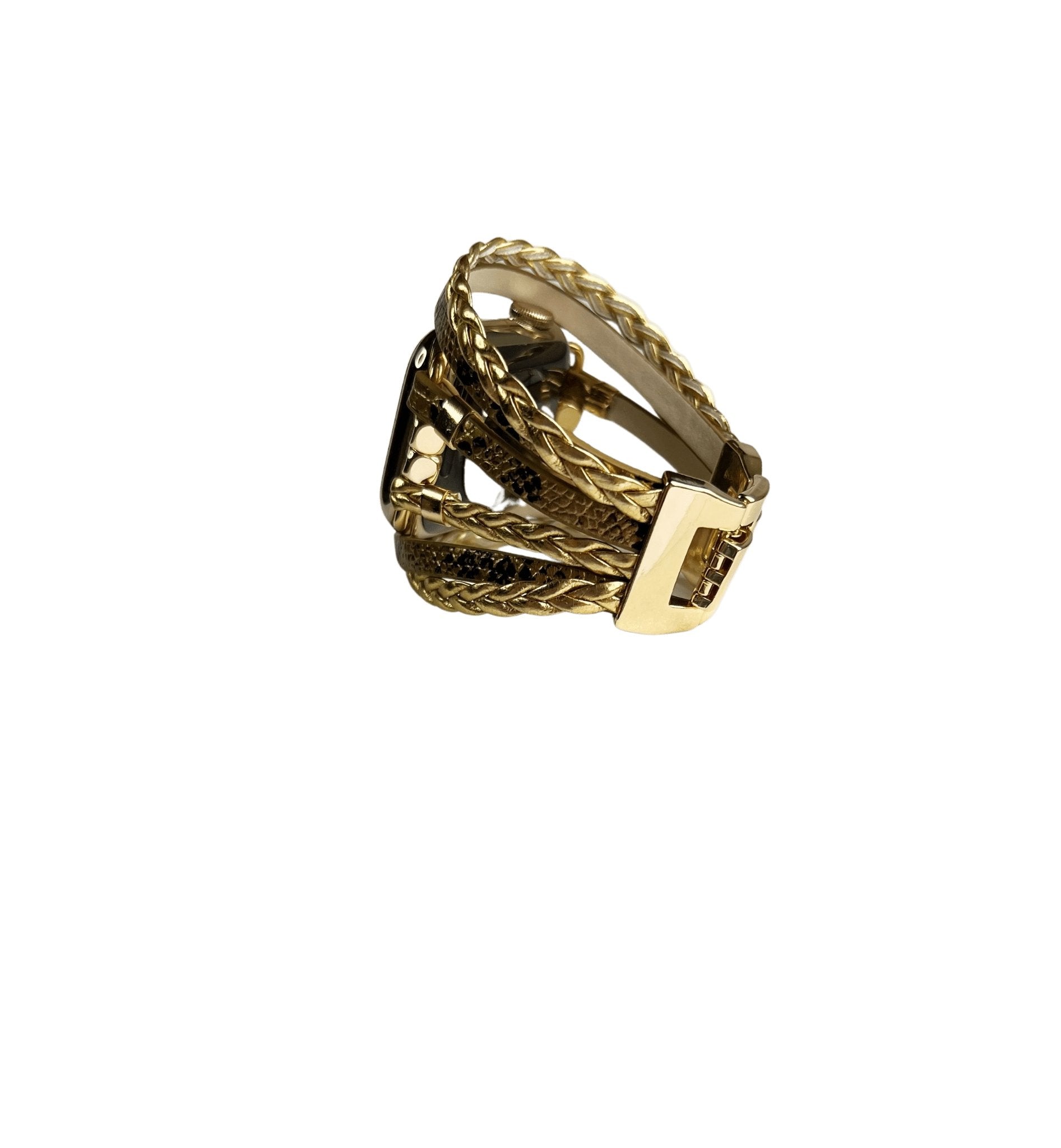 Posh Chic Gold Snake Watch Bracelet Band - Mareevo