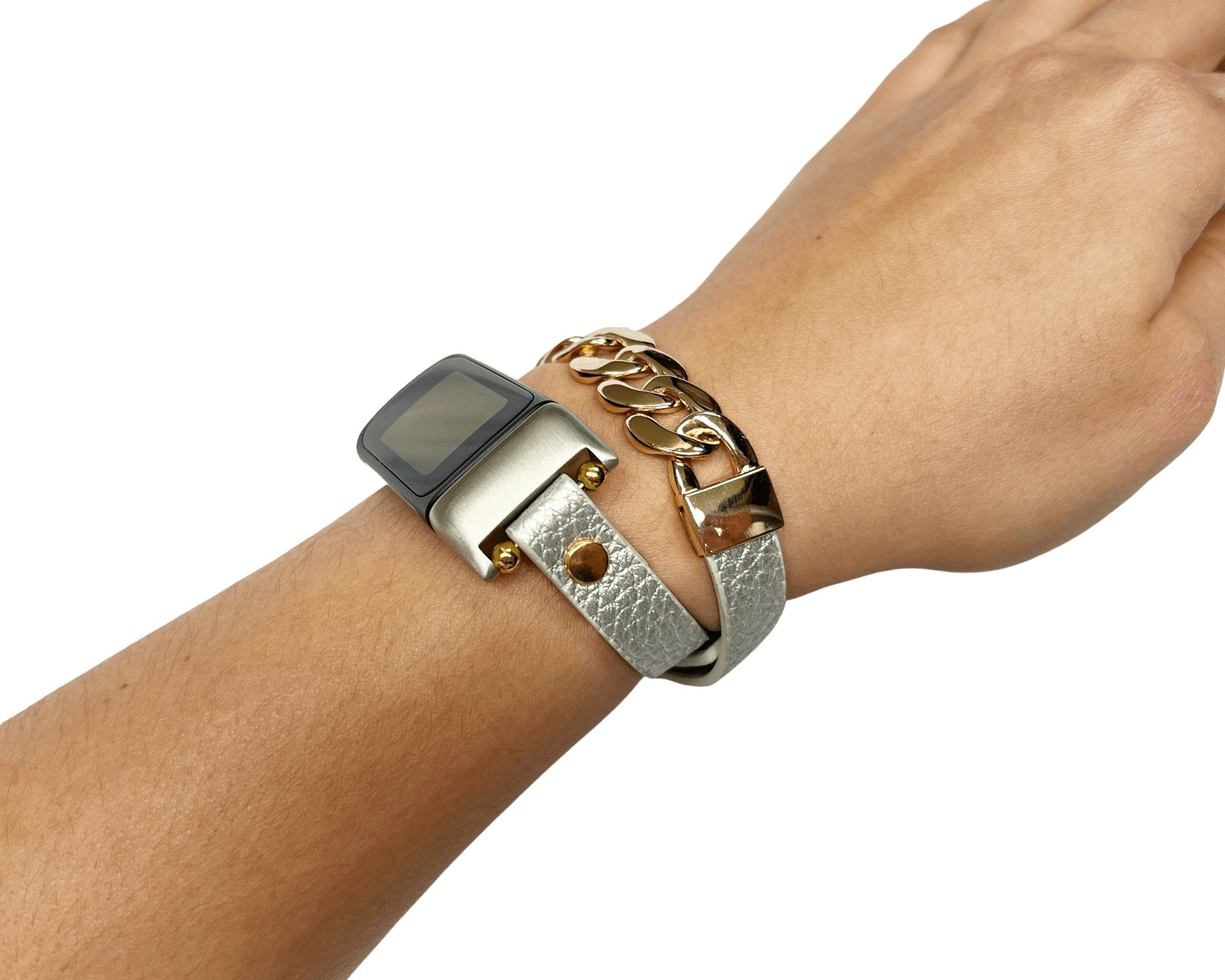 Bracelet cuir Fitbit Charge 6 (or) 